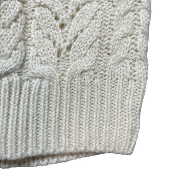 NWT PINK ROSE Knit Sweater with Tie Back Blizzard White Size Medium - Picture 6 of 8